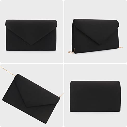 Elegant black crossbody clutch purse for special occasions