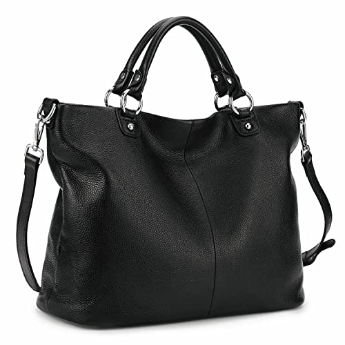 Kattee Soft Genuine Leather Tote Handbag for Women