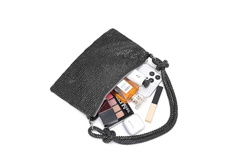 YUWITA Rhinestone Evening Bag Sparkly Mini Handbag