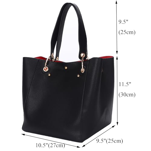 Women's Large Capacity Waterproof Leather Work Tote Bag