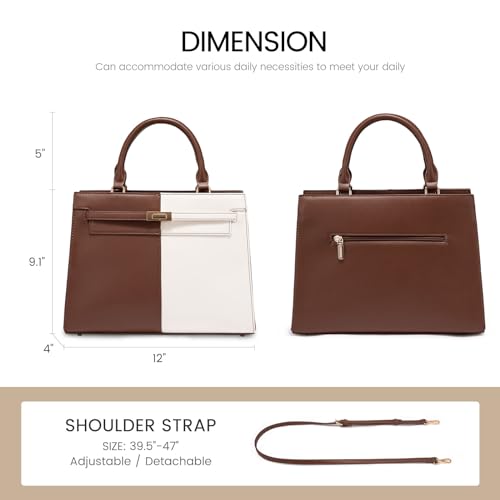 LOVEVOOK Women's PU Leather Satchel Shoulder Tote Bag