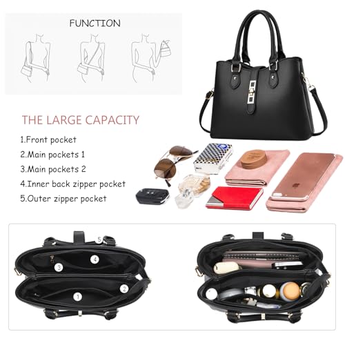 DAINAOTM Women's Crossbody PU Leather Handbags and Purses