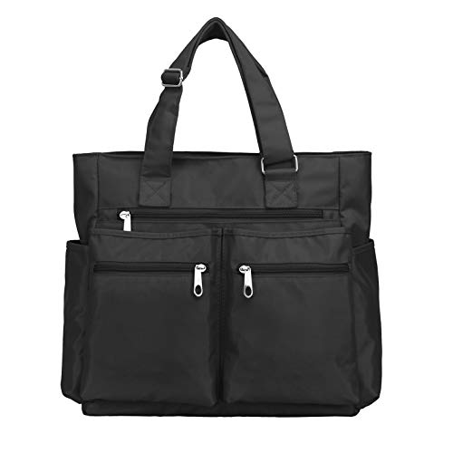 Waterproof Canvas Multi-Pocket Tote Bag for Work