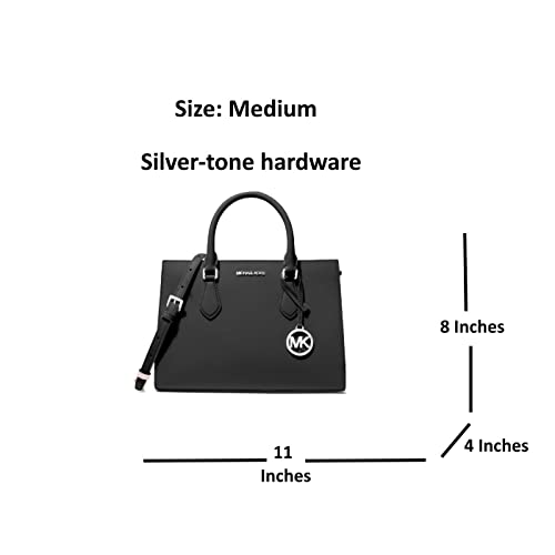 Michael Kors Women's Sheila Satchel Medium, Black/Gold