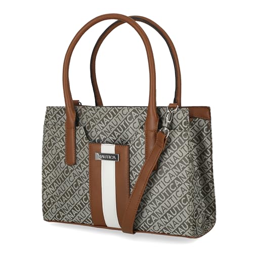 Nautica Womens Olive Satchel with Removable Crossbody Strap