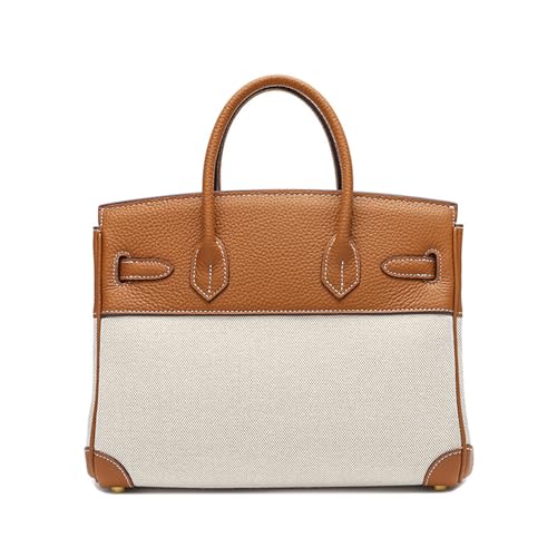 JOTOUCH Women's Leather and Canvas Top Handle Tote