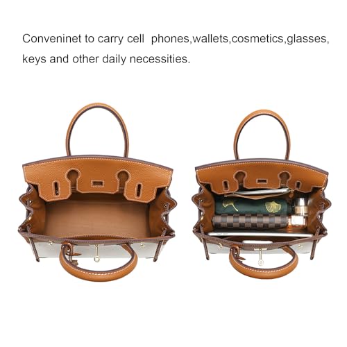 JOTOUCH Women's Leather and Canvas Top Handle Tote