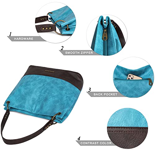 Montana West Women's Leather Hobo Bucket Shoulder Purse