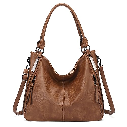 Women's Large Brown Shoulder Hobo Handbag