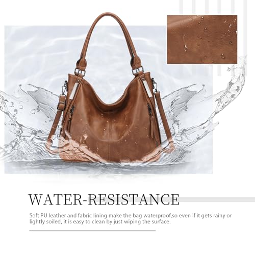 Women's Large Brown Shoulder Hobo Handbag