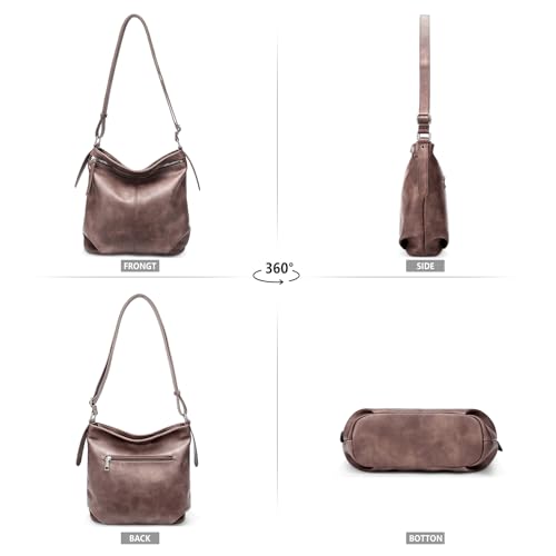 WESTBRONCO Women's Large Soft Crossbody Hobo Shoulder Purse