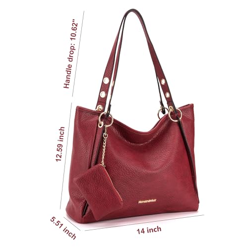 Women's Montana West Large Tote Shoulder Bag, MWC2-187-RD