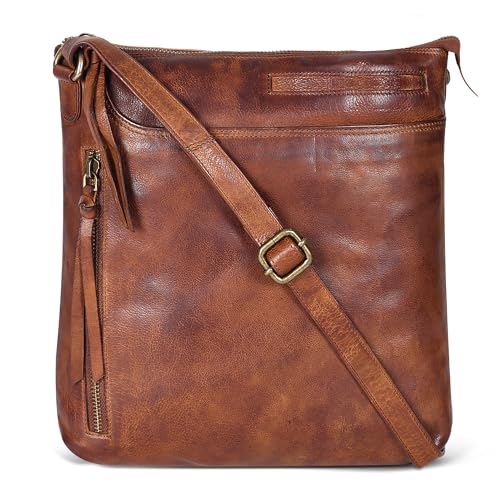 Women's Leather Crossbody Sling Handbags - Trendy Medium Size