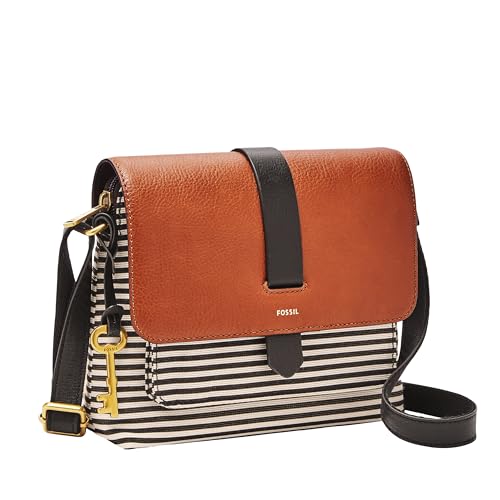 Fossil Kinley Small Crossbody Purse Handbag in Black Stripe