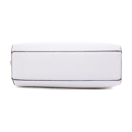 White EVVE Trendy Triple Zip Small Crossbody Camera Bag