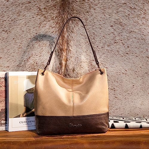 Women's Leather Wrangler Hobo Shoulder Bag Tote