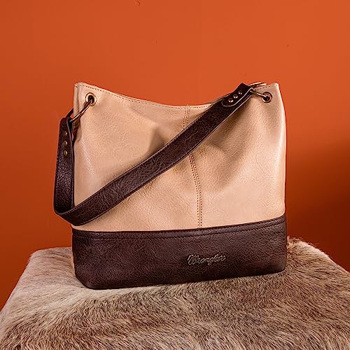 Women's Leather Wrangler Hobo Shoulder Bag Tote