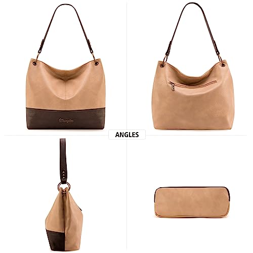 Women's Leather Wrangler Hobo Shoulder Bag Tote
