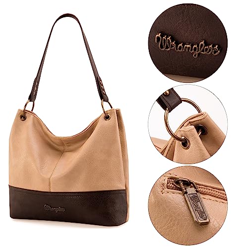 Women's Leather Wrangler Hobo Shoulder Bag Tote
