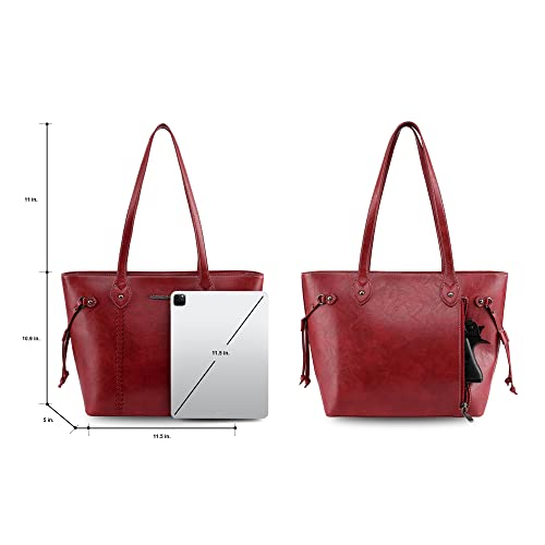 Montana West Top Handle Tote Satchel Purse - Red