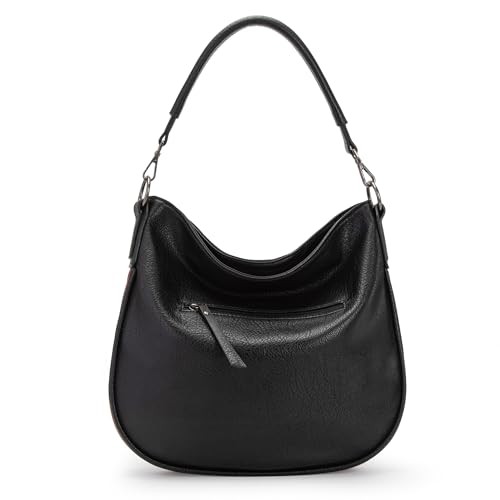 Black Leather Wrangler Hobo Shoulder Bag Purse