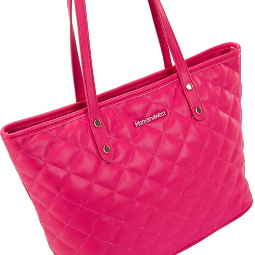 Montana West Quilted Fashion Tote Shoulder Bag