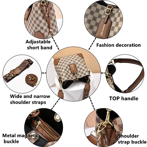 PHEVOS Women's Fashion Tote Bag in Coffee Color