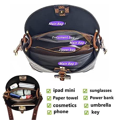 PHEVOS Women's Fashion Tote Bag in Coffee Color