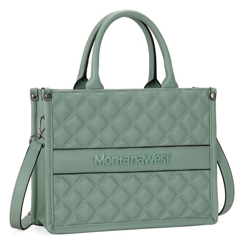 Light Green Quilted Crossbody Handbag for Women