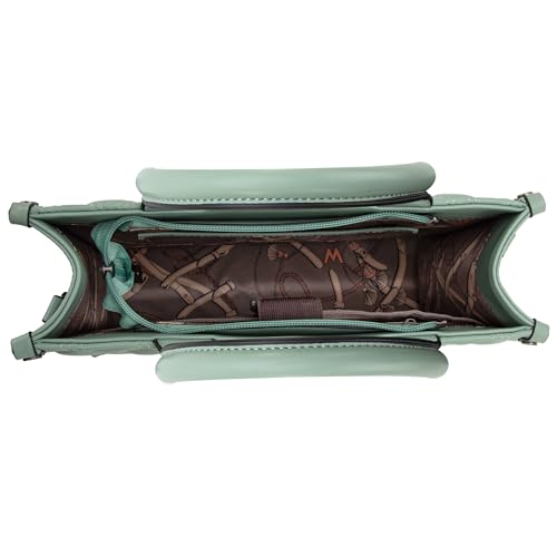 Light Green Quilted Crossbody Handbag for Women