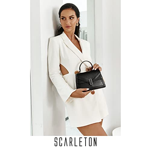Black Top Handle Satchel Shoulder Crossbody Handbag Mini