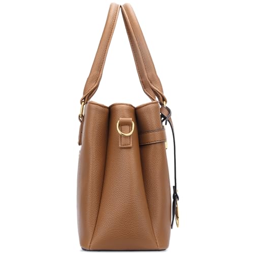 KKXIU Stylish Vegan Leather Women's Satchel in A-Brown