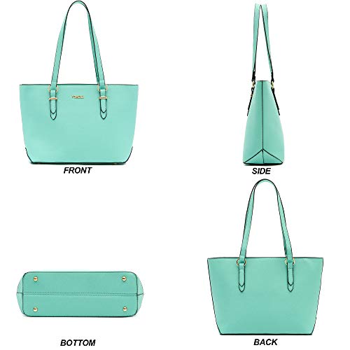 Women's Large Tote Shoulder Bag Set, Light Green