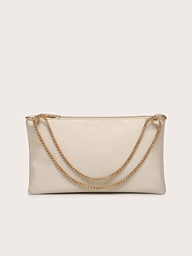 Verdusa Satin Evening Shoulder Bag Purse Champagne