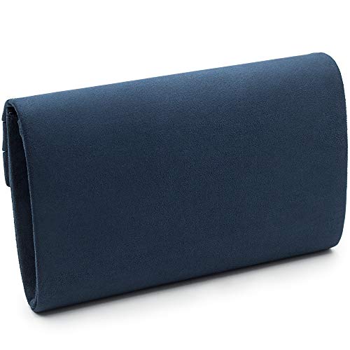 Milisente Envelope Clutch Purse: Navy Blue Handbag for Women