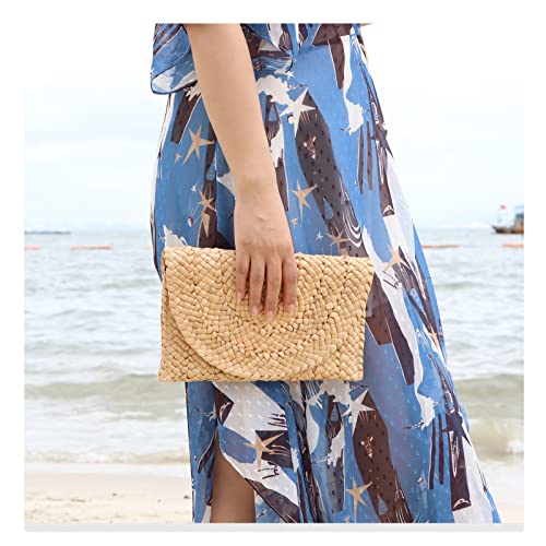 Straw Envelope Clutch Bags for Women