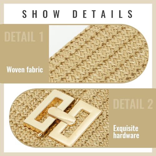 Rattan Envelope Clutch: Summer Beach Bag for Women