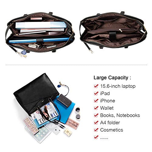 Stylish Waterproof Leather Laptop Tote for Women