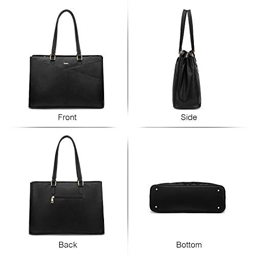 Stylish Waterproof Leather Laptop Tote for Women