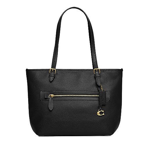 COACH Black Pebble Leather Taylor Tote Handbag