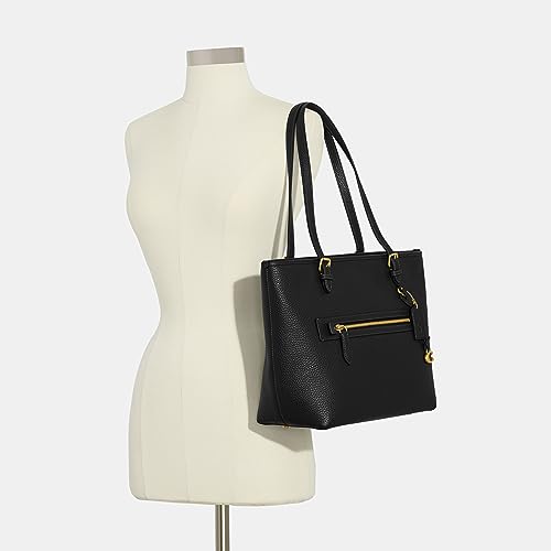 COACH Black Pebble Leather Taylor Tote Handbag