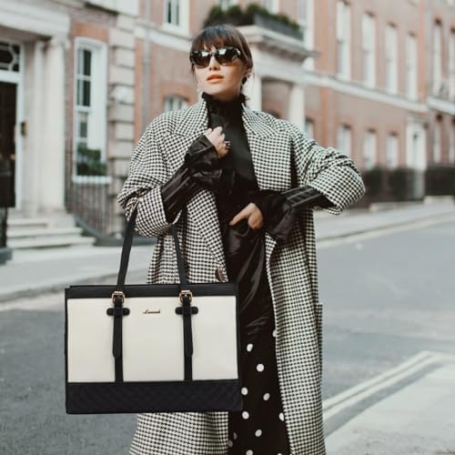 LOVEVOOK 15.6" Women’s Canvas Laptop Tote Bag
