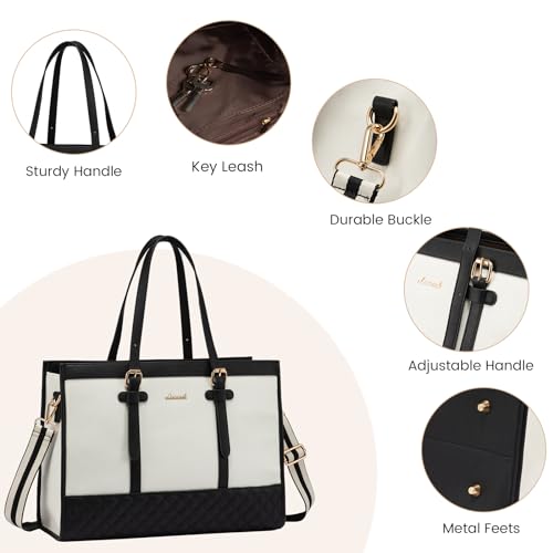 LOVEVOOK 15.6" Women’s Canvas Laptop Tote Bag