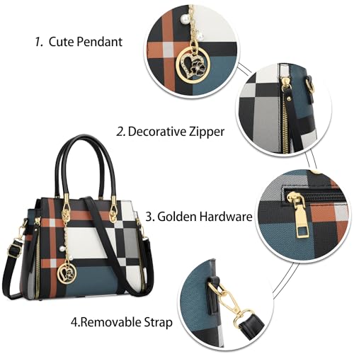 KKXIU Stylish Women's Vegan Leather Crossbody Bag