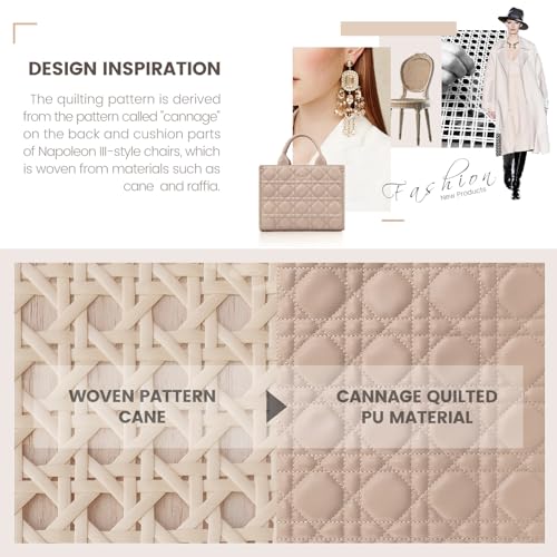 LOVEVOOK Quilted PU Leather Tote and Crossbody Bag