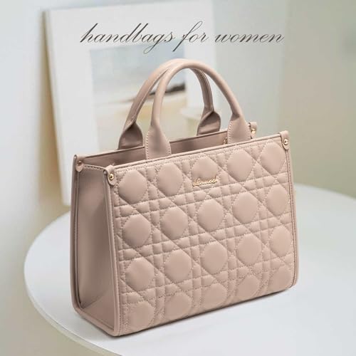 LOVEVOOK Quilted PU Leather Tote and Crossbody Bag