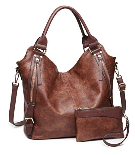 Brown PU Leather Women's Hobo Tote Bag