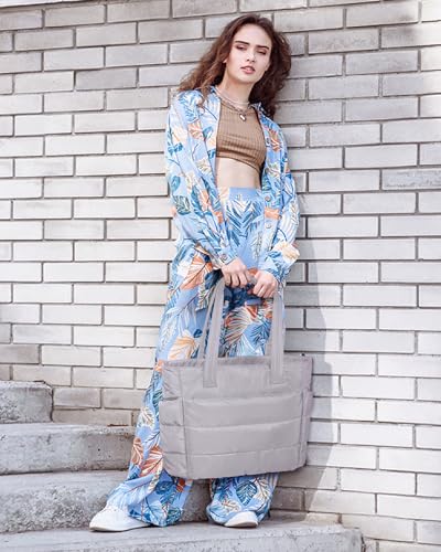 BAGSMART Lightweight Quilted Tote Bag for Women