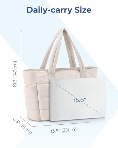 BAGSMART Lightweight Quilted Tote Bag for Women
