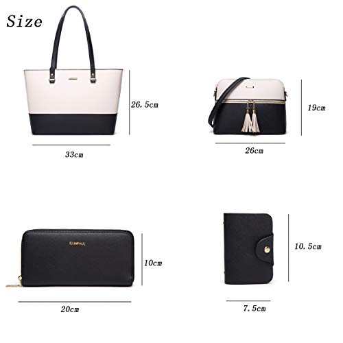 4-Piece Women's Synthetic Leather Handbag Set